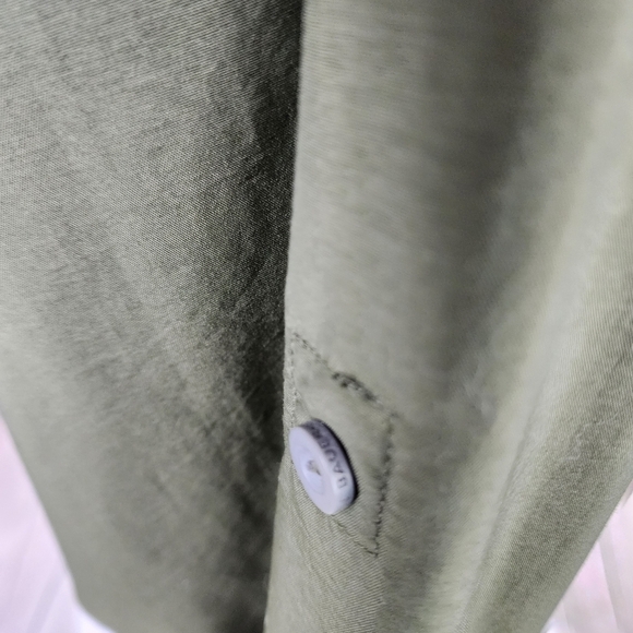 Eddie Bauer Sport Long Sleeve Button Front  Shirt Back Vent Olive Green XLTall - Picture 8 of 15